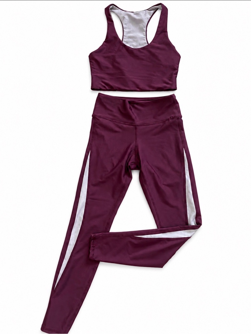 Women's Plum High-Waist Performance Leggings & Sports Bra Set